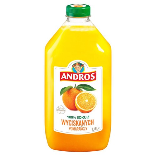 Sok tłoczony z pomarańczy 100% Andros 1,5 l
