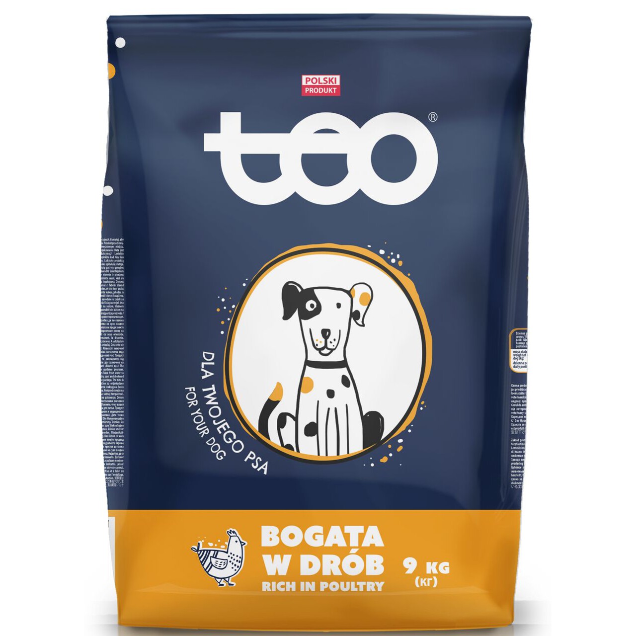 Karma sucha dla psa bogata w drób Teo 9 kg