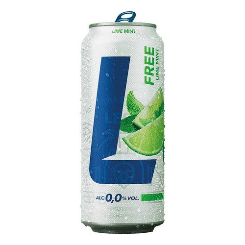 Piwo bezalkoholowe o smaku limonki i mięty alk. 0,0% obj. Lech 500 ml