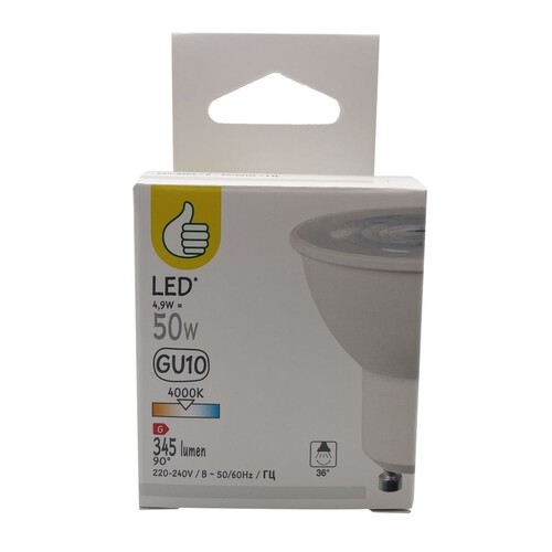 Żarówka LED GU10 50W zimna Auchan 1 sztuka