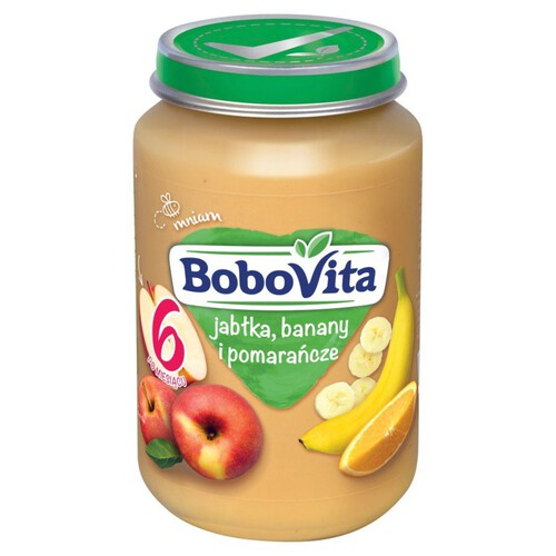 Przecier dla niemowląt: Jabłka, banany i pomarańcze BoboVita 190 g