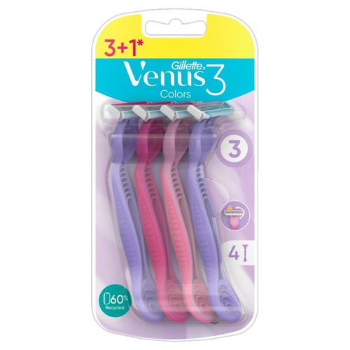 Maszynka do golenia dla pań Venus3 Colors Gillette 4 sztuki