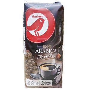 Kawa ziarnista Arabica Espresso intensywność 8  Auchan 250 g