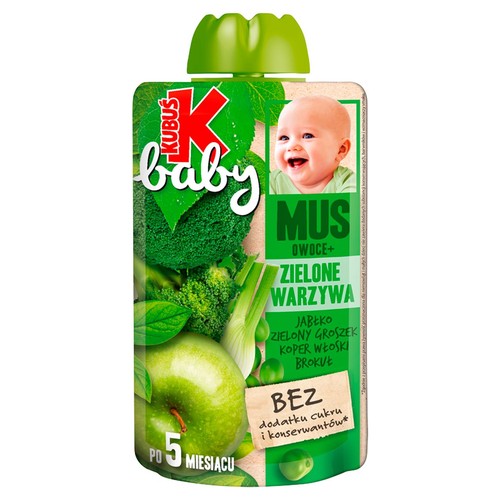 Mus owoce + zielone warzywa po 5 miesiącu Kubuś 100 g