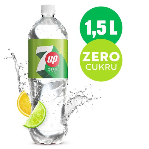 Napój gazowany o smaku cytrynowo-limonkowym 7UP Zero Cukru 1,5 l