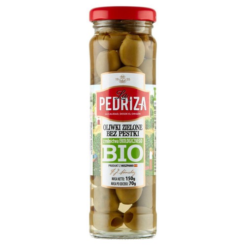 BIO Oliwki zielone bez pestki La Pedriza 150 g