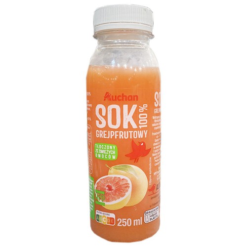 Sok grapefruitowy 100% Auchan 250 ml