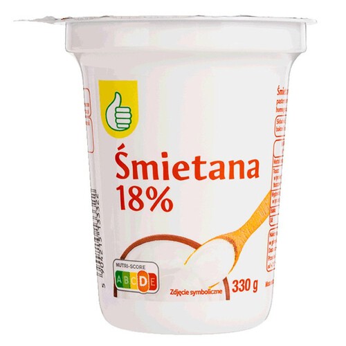 Śmietana 18% homogenizowana Auchan 330 ml