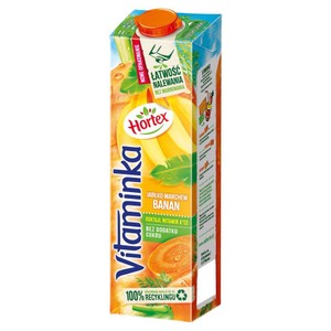 Sok z jabłek bananów i marchwi Hortex 1 l