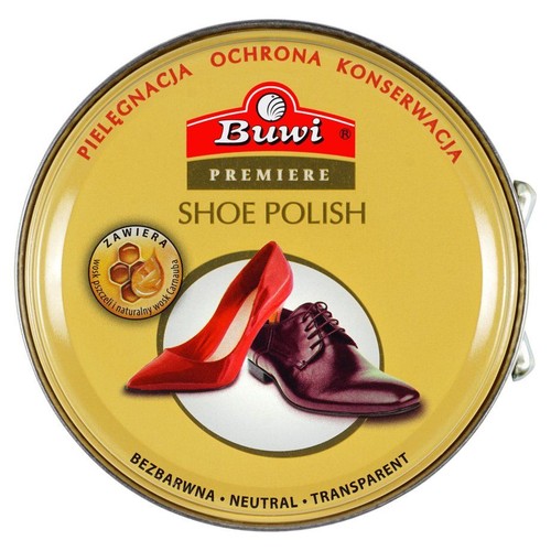 Buwi Premiere pasta do butów, bezbarwna, z woskiem pszczelim i Carnauba. Pielęgnacja, ochrona, konserwacja.