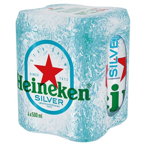 Piwo jasne holenderskie alk. 4,0% obj.  Heineken 4 x 500 ml