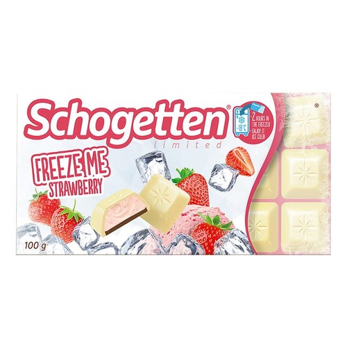 Czekolada biała Freeze Me strawberry     Schogetten 100 g