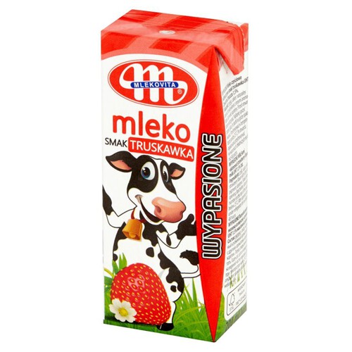 Mleko truskawkowe 1.5% UHT  Mlekovita 200 ml