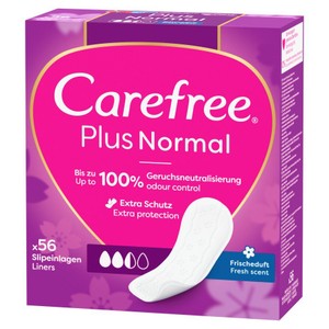 Wkładki higieniczne Plus Normal  świeży zapach  Carefree 56 sztuk