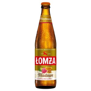 Piwo jasne miodowo-malinowe alk. 5,7% obj. Łomża 500 ml