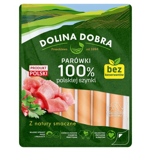 Parówki 100 % polskiej szynki Dolina Dobra 200 g