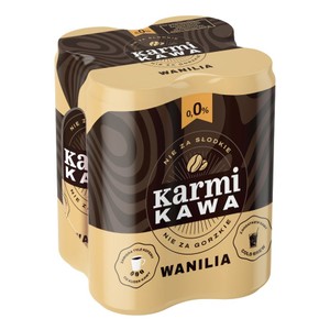 Piwo ciemne bezalkoholowe o smaku kawy z wanilią alk. 0,0% obj. Karmi 4 x 500 ml
