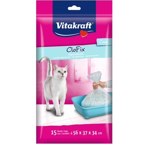 Clofix torby higieniczne do kuwety   VitaKraft 15 sztuk