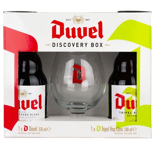 Zestaw piw Discovery Box + pokal Duvel 2 x 330 ml