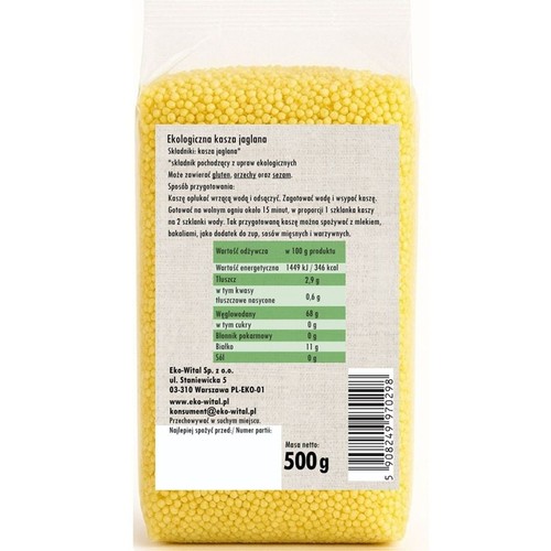 BIO Ekologiczna kasza jaglana EkoWital 500 g