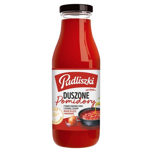 Duszone pomidory o smaku smażonej cebuli i czosnku  Pudliszki 500 g