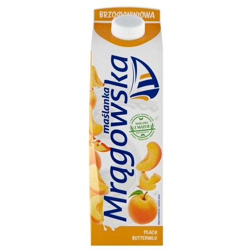 Maślanka Mrągowska brzoskwiniowa Mlekpol 1 l