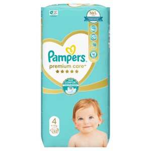 Pieluchy 4 premium care maxi (9-14 kg) Pampers 52 sztuki