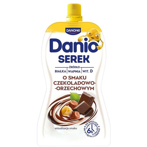 Danio serek o smaku czekoladowo - orzechowym Danone 120 g