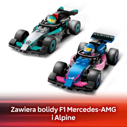 City F1® Garaż i bolidy Mercedes-AMG i Alpine 60444 LEGO 1 sztuka