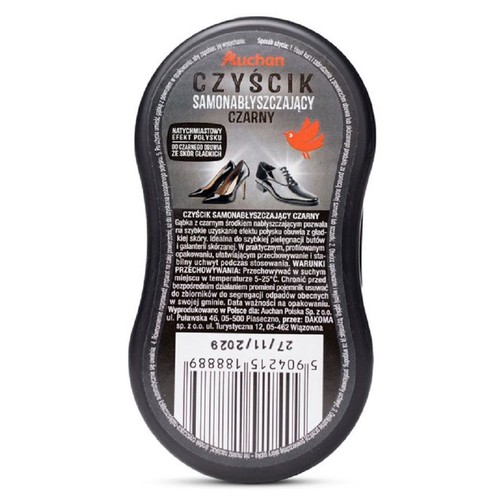 Czyścik samonabłyszczający czarny Auchan 1 sztuka