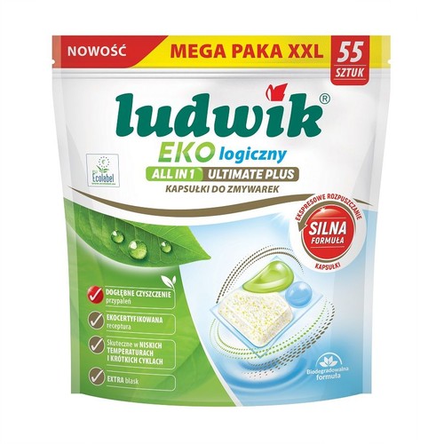 EKO Kapsułki do zmywarek All in 1 Ultimate Plus Ludwik 55 kapsułek