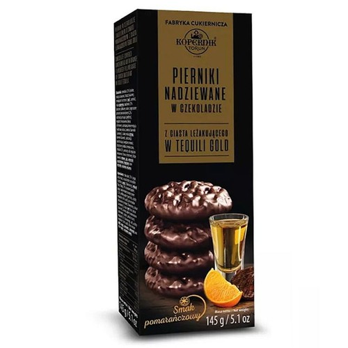 Pierniki nadziewane w czekoladzie smak pomarańczowy Kopernik 145 g