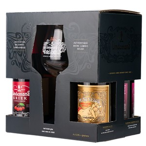 Zestaw piw belgijskich + pokal Lindemans 4 x 250 ml