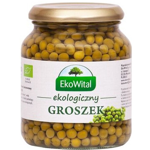 BIO Groszek zielony konserwowy  EkoWital 350 g