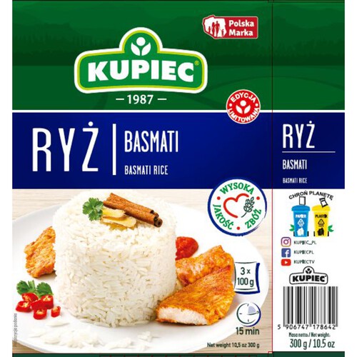 Ryż basmati Kupiec 3 x 100 g