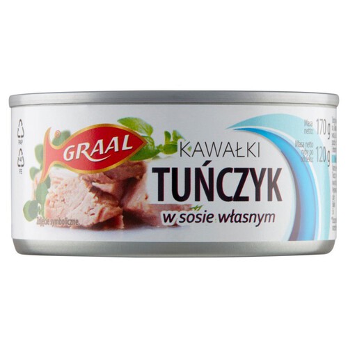 Tuńczyk kawałki w sosie własnym GRAAL 170 g