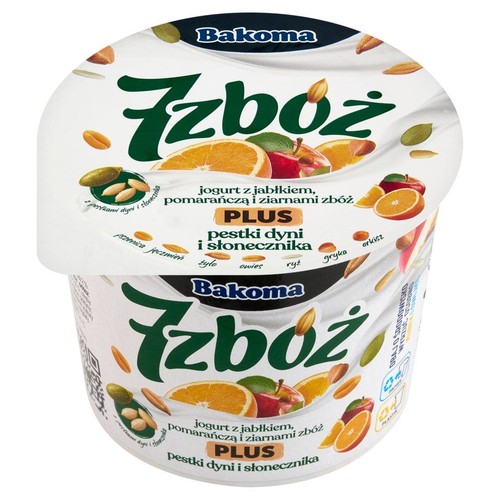 7 Zbóż men jogurt z jabłkiem pomarańczą i zbożami Bakoma 300 g