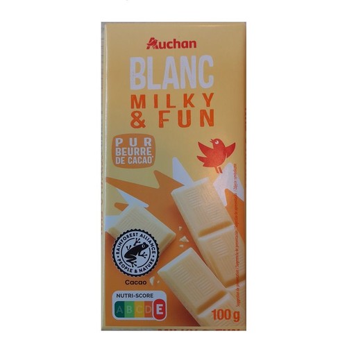 Czekolada biała Milky&Fun Auchan 100 g