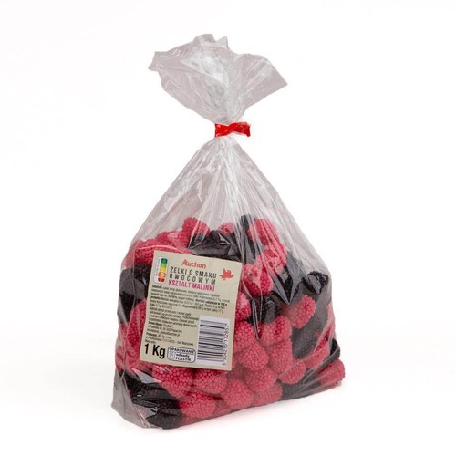 Żelki malinki o smaku owocowym Auchan 1 kg