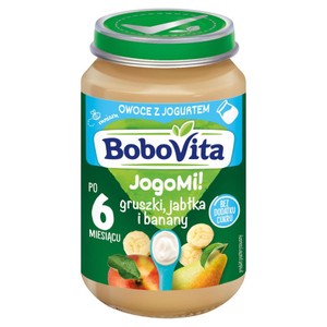 JogoMi! gruszki, jabłka i banany po 6 miesiącu BoboVita 190 g