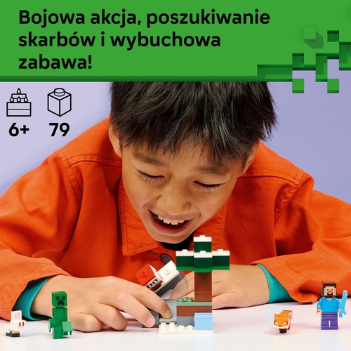 Minecraft® Przygoda Steve’a w tajdze 21583, prezent dla graczy LEGO 1 sztuka