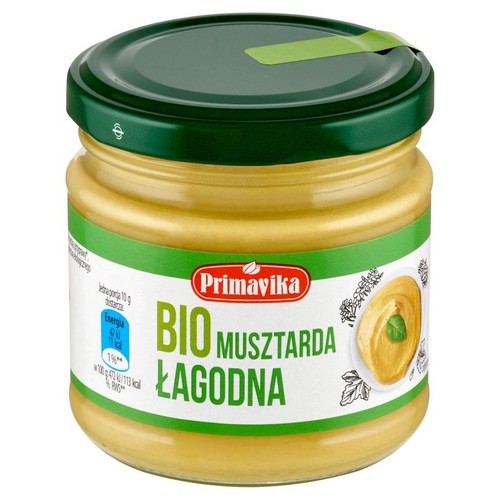 BIO Musztarda łagodna   Primavika 170 g