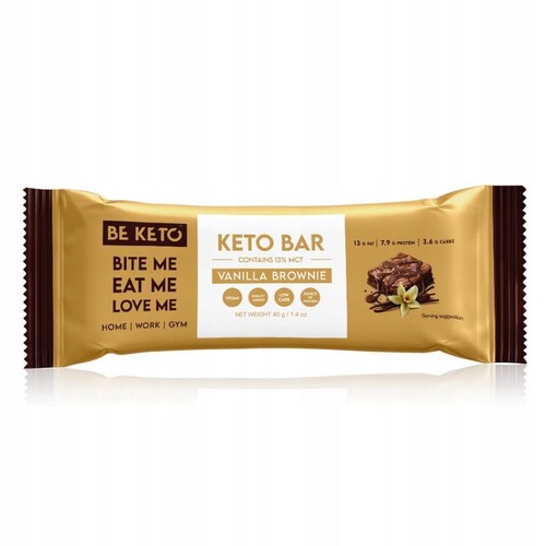 Keto Baton waniliowe brownie   Be Keto 40 g