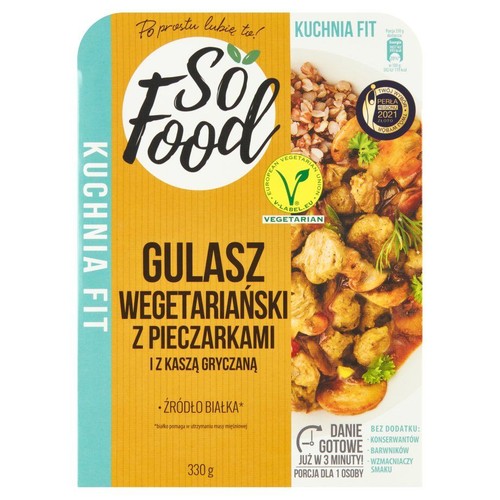 Gulasz wegetariański z pieczarkami So Food 330 g