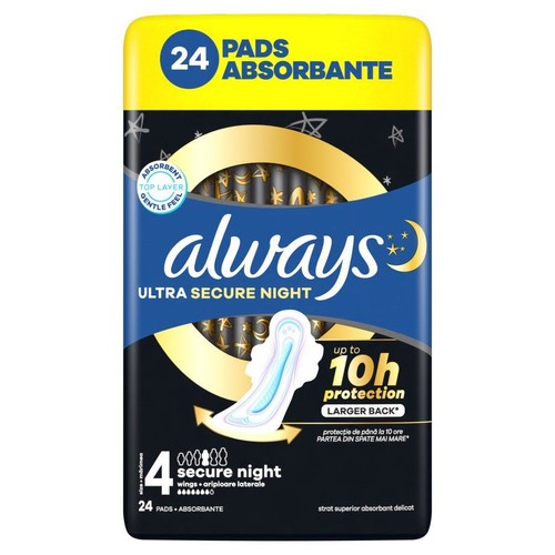 Podpaski Ultra Secure Night    Always 24 sztuki
