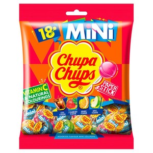 Lizaki o smaku truskawki, pomarańczy, jabłka i coli Chupa Chups 18 szt.