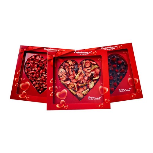 Czekoladowe serce z owocami liofilizowanymi Chocolu 150 g
