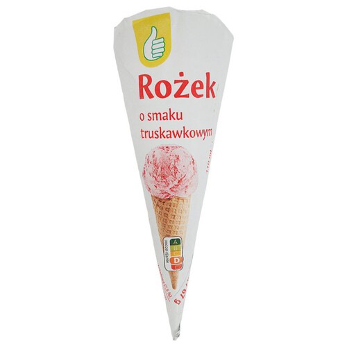 Lody rożek o smaku truskawkowym Auchan 110 ml