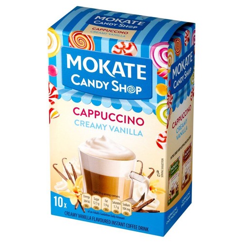 Cappuccino waniliowe z kremową pianką Candy Shop   Mokate 22 g