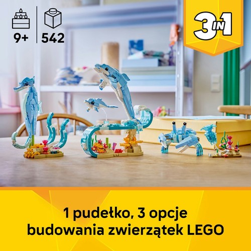 Zestaw konstrukcyjny Creator 3 w 1 Zwierzęta morskie: piękny delfin 31385 LEGO 1 sztuka